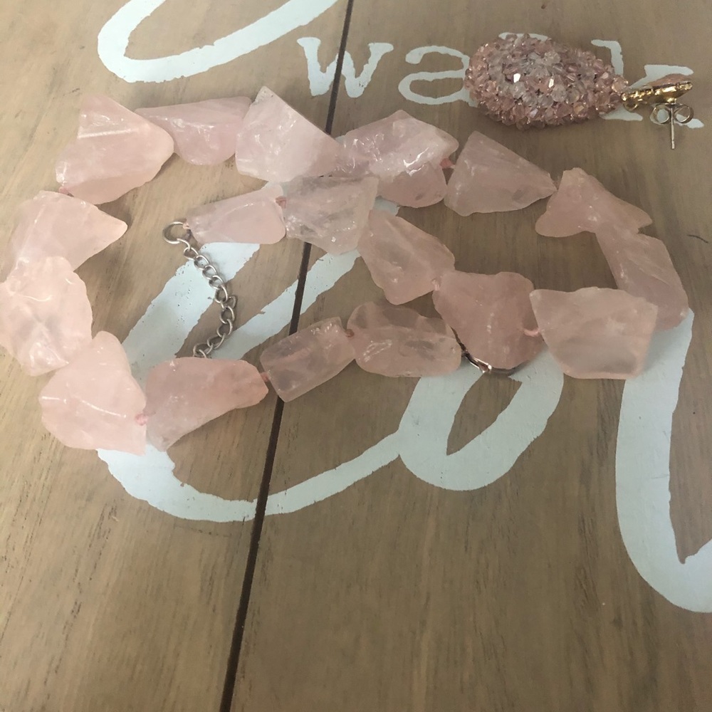 Rose Quartz Stone Necklace